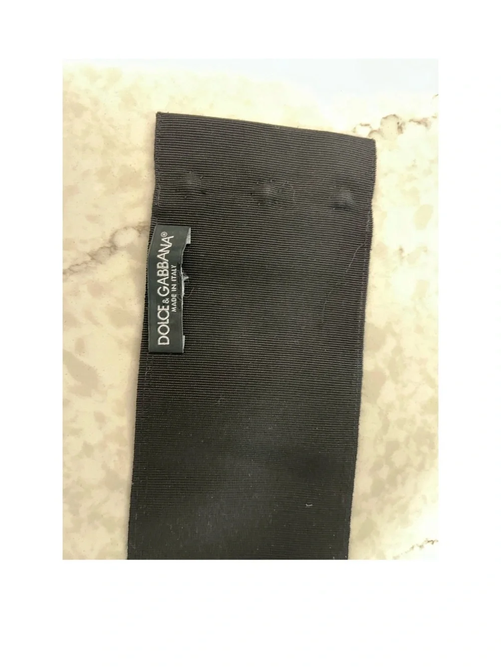 Dolce & Gabbana Black gross grain  belt with Red Jeweled Center